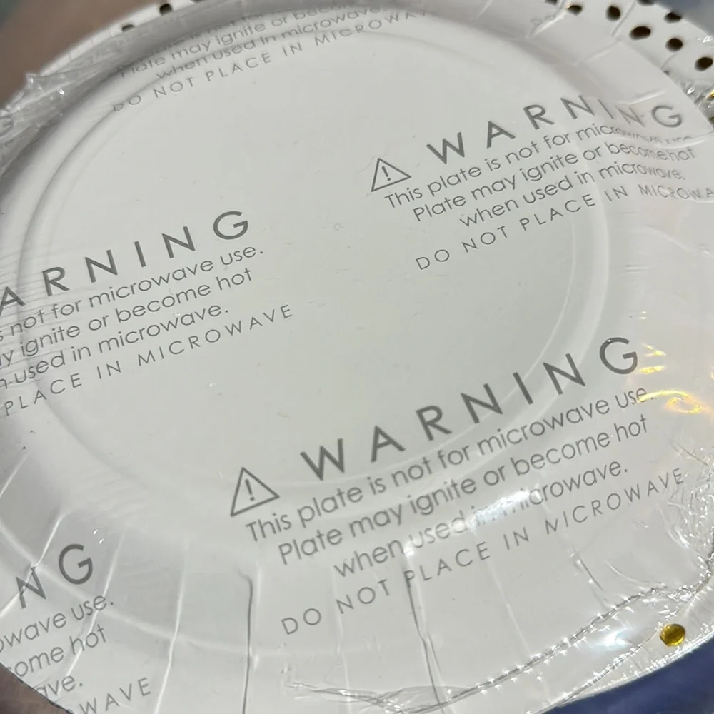 White Plates with Gold Dots - 6 Packs